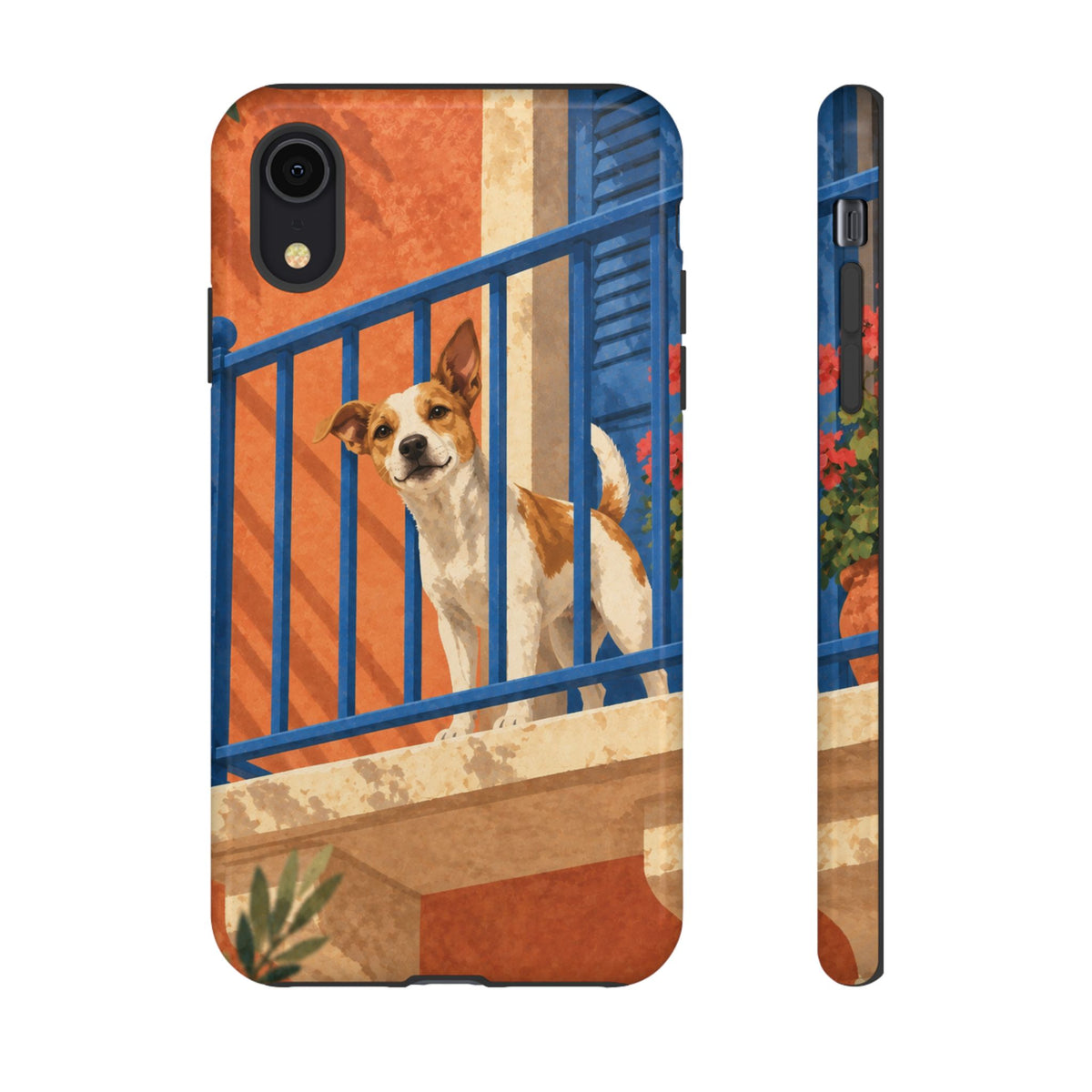 Jack Russell Terrier Balcony Busybody Phone Case - Multicolor Phone Case - iPhone XR / Glossy