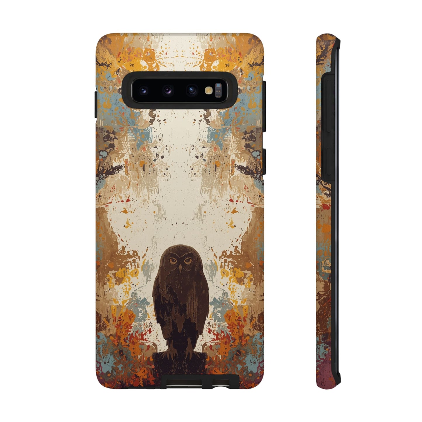 Samsung Galaxy S10 / Glossy Phone Case - Abstract Owl Design Phone Case