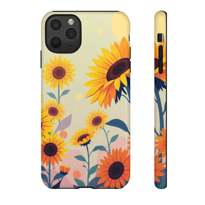 Modern Flat Sunflower Design Phone Case - Multicolor Phone Case - iPhone 11 Pro Max / Glossy