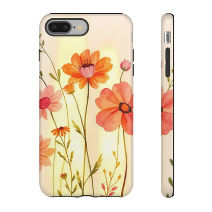 iPhone 8 Plus / Glossy Phone Case - Watercolour Bunch of Wildflowers Design Phone Case