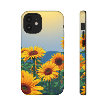 iPhone 12 Mini / Glossy Phone Case - Sunflowers Design Phone Case