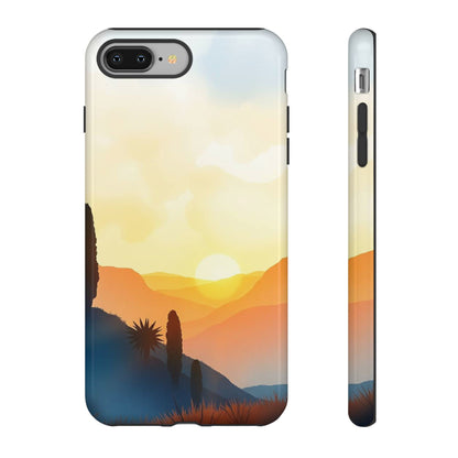 iPhone 8 Plus / Glossy Phone Case - Watercolour Sunset Design Phone Case