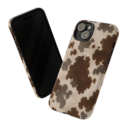 Stylish Mocha Cow Print Phone Case