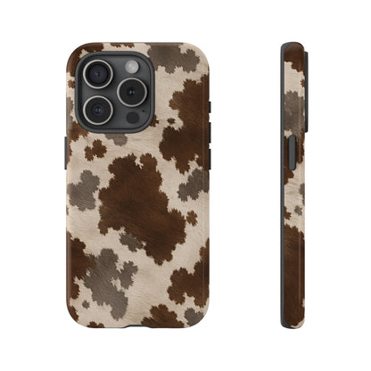 Stylish Mocha Cow Print Phone Case