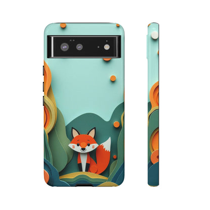 Papier-mâché Fox Design Phone Case