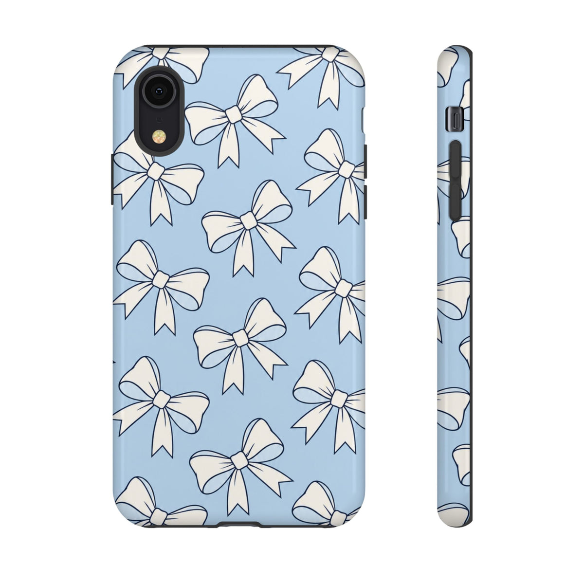 Chic Powder Blue Bow Pattern Phone Case