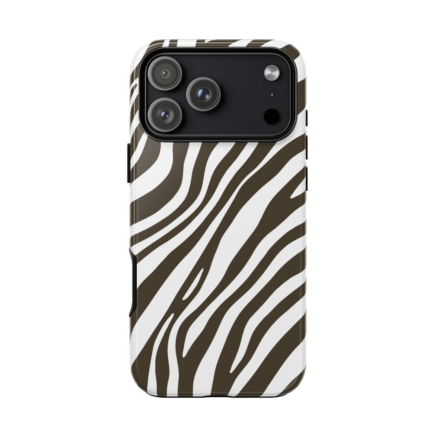 Modern Mocha Zebra Print Phone Case