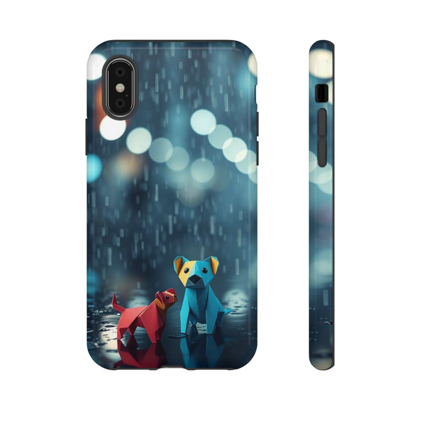 iPhone XS / Glossy Phone Case - Origami ’Wee Pals’ Design Phone Case