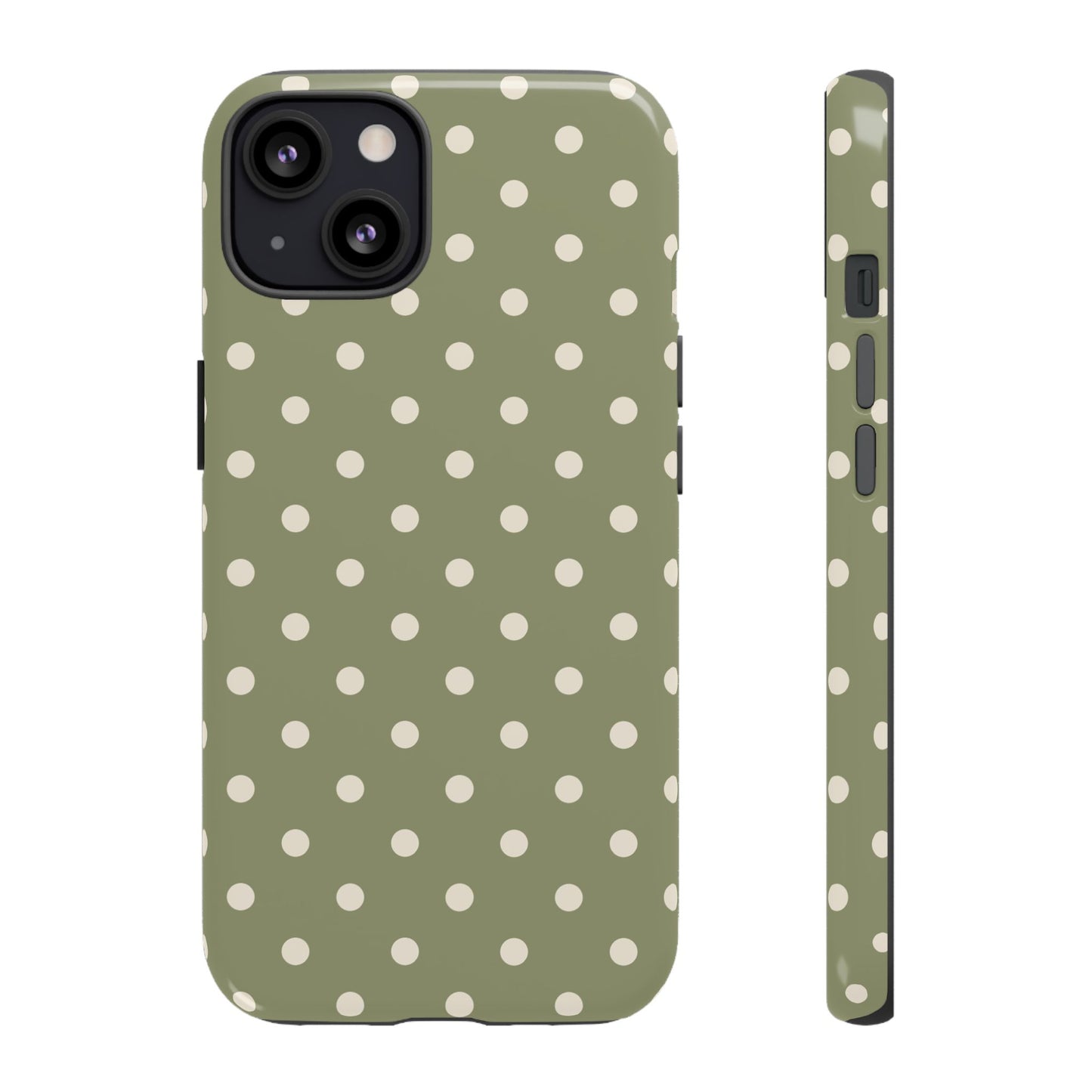 Green & White Dot Pattern Phone Case