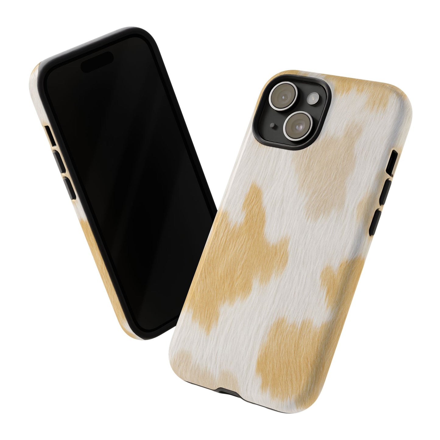 Golden Honey Cow Print Phone Case