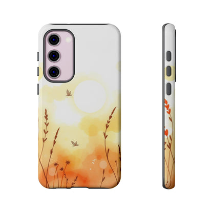 Samsung Galaxy S23 Plus / Glossy Phone Case - Boho Chic Watercolour Wildflower Pattern Phone Case