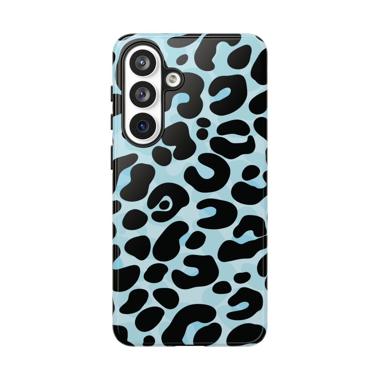 Cool Aqua Leopard Print Phone Case
