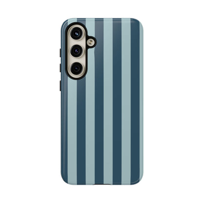 Blue Stripe Pattern Phone Case - Blue Phone Case - Samsung Galaxy S24 Plus / Glossy