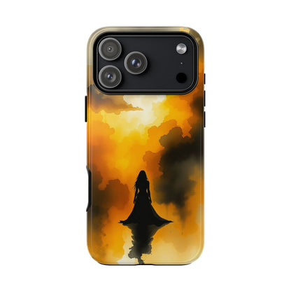 iPhone 17 Pro Max / Glossy Phone Case - Watercolour Gothic Woman in Black Phone Case