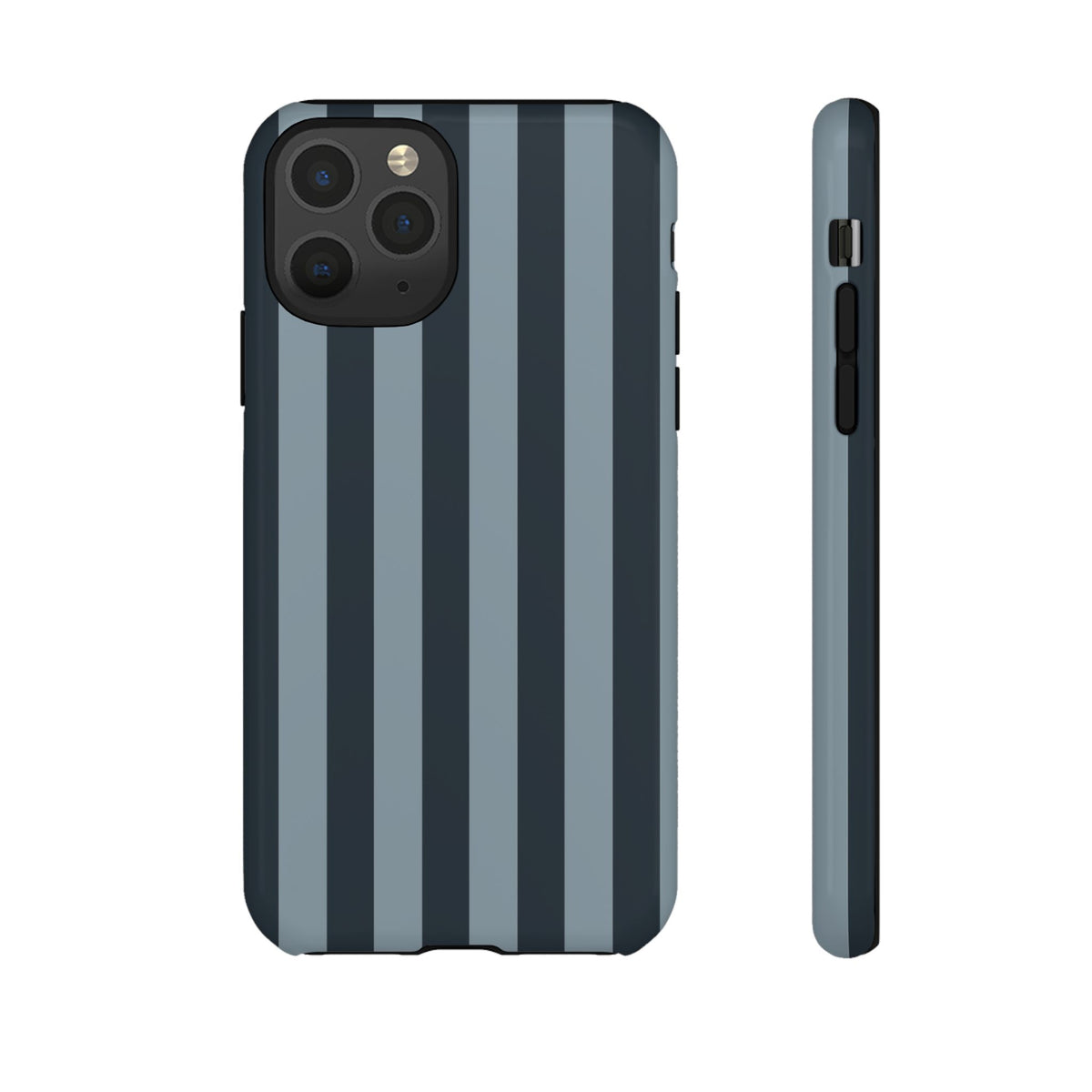 Dark Blue Stripe Pattern Phone Case - Blue Phone Case - iPhone 11 Pro / Glossy