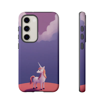 Samsung Galaxy S23 / Glossy Phone Case - Cute Unicorn & Cloud Design Phone Case