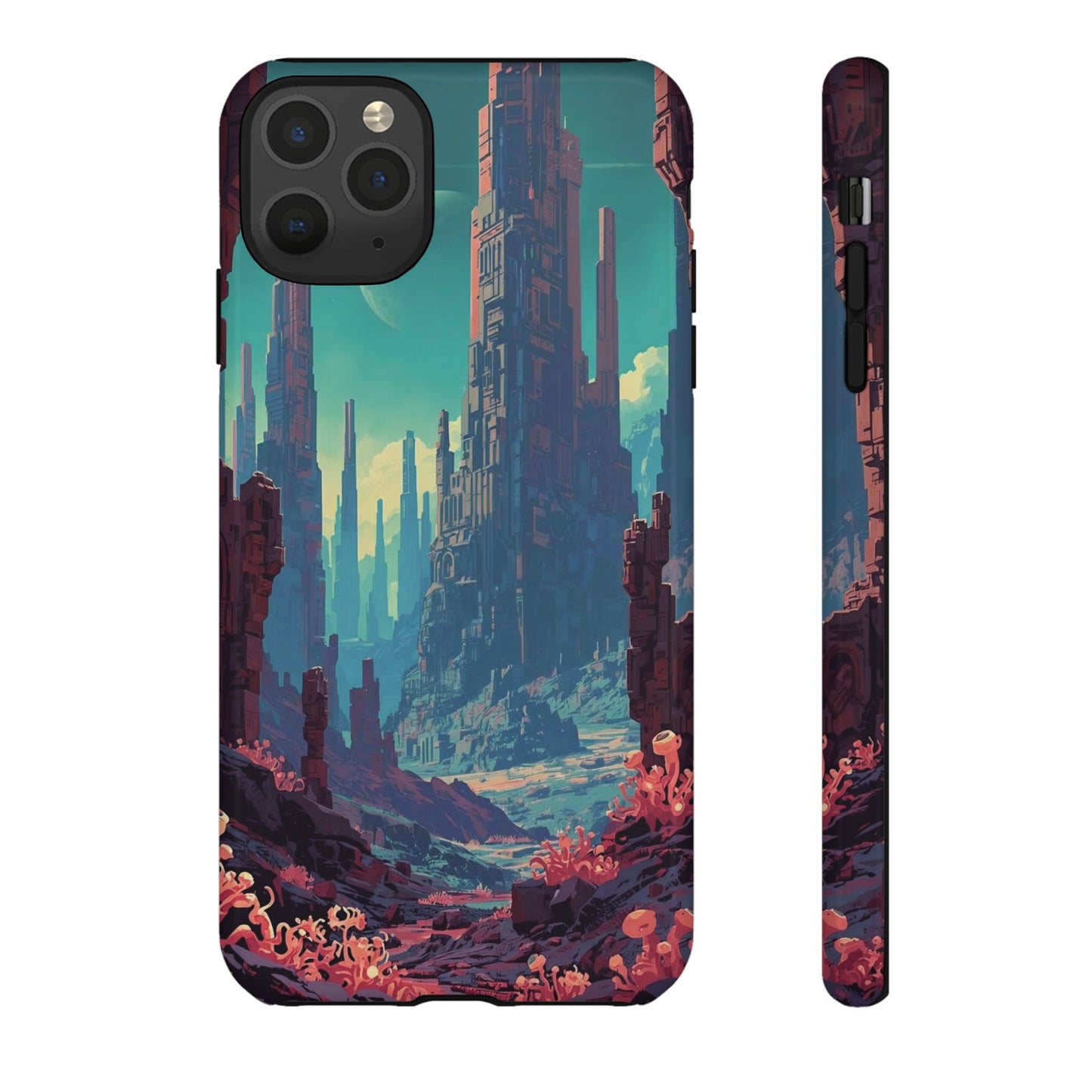 Alien Monolith Valley Sci-fi Phone Case - Pink Phone Case - iPhone 11 Pro Max / Glossy
