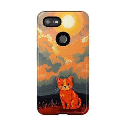 Acrylic Painting Style Cat Design Phone Case
