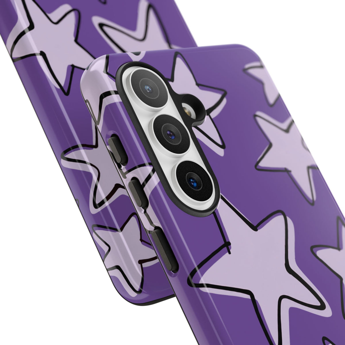 Violet Purple Doodle Star Phone Case