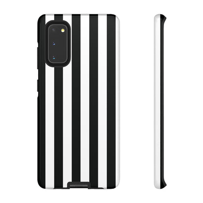 Simple Black & White Stripe Pattern Phone Case - White Phone Case - Samsung Galaxy S20 / Glossy