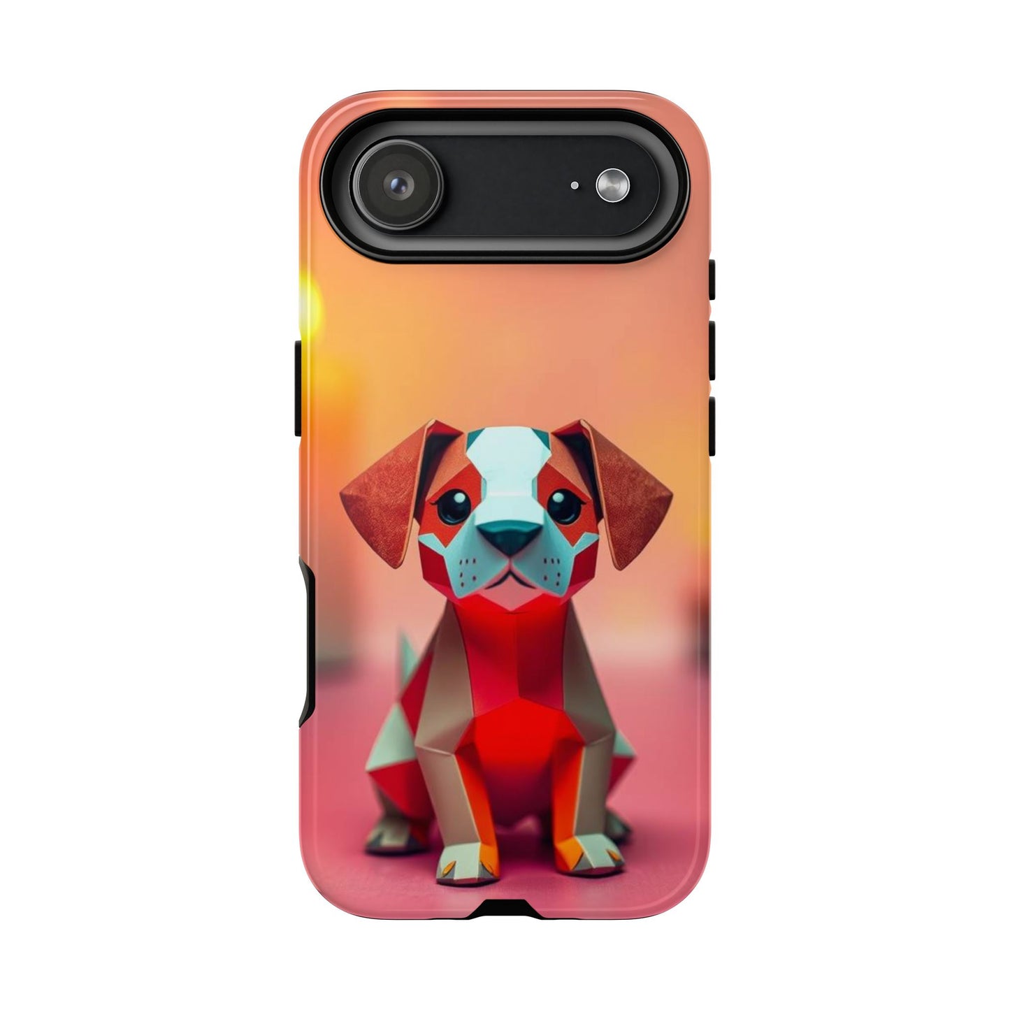 iPhone 17 Air / Glossy Phone Case - Origami Dog Design Phone Case