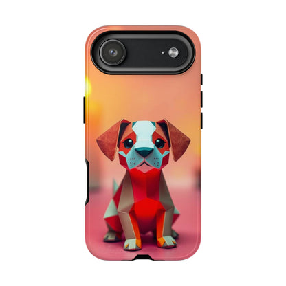 iPhone 17 Air / Glossy Phone Case - Origami Dog Design Phone Case