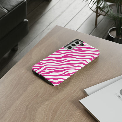 Stylish Hot Pink Zebra Print Phone Case