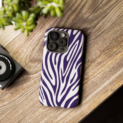 Graphic Purple Tiger Print Phone Case