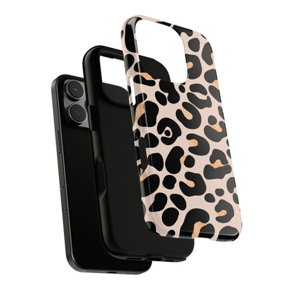 Elegant Peach Leopard Print Phone Case