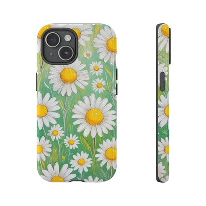 iPhone 15 / Glossy Phone Case - Daisies Floral Pattern 4 Phone Case