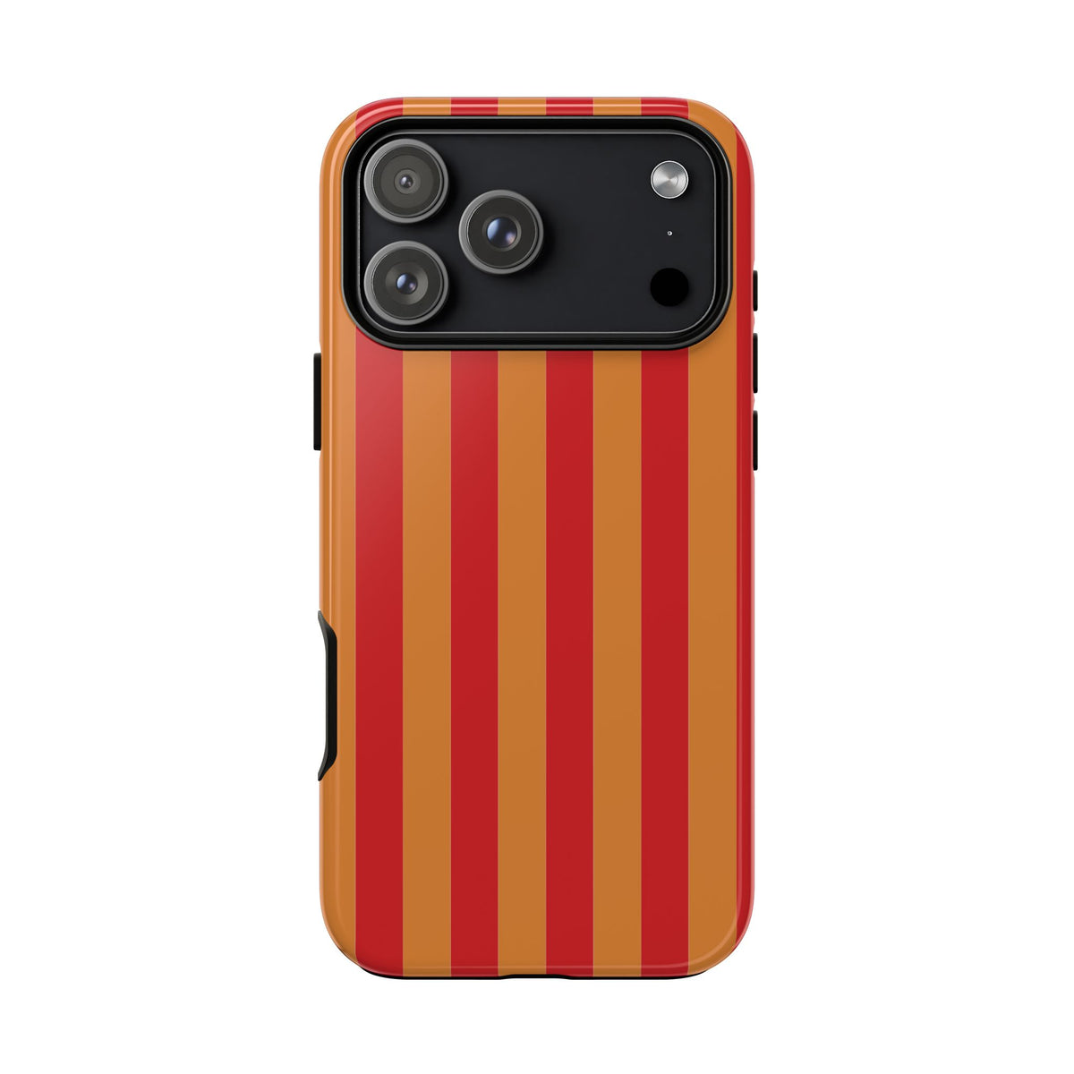 Orange & Red Stripe Pattern Phone Case - Orange Phone Case - iPhone 17 Pro Max / Glossy