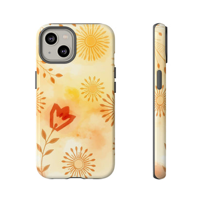 iPhone 14 / Glossy Phone Case - Boho Chic Watercolour Pattern Phone Case