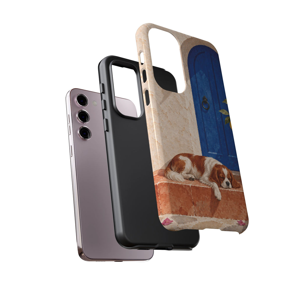 Cavalier King Charles Spaniel Blue Door Siesta Phone Case - Multicolor Phone Case