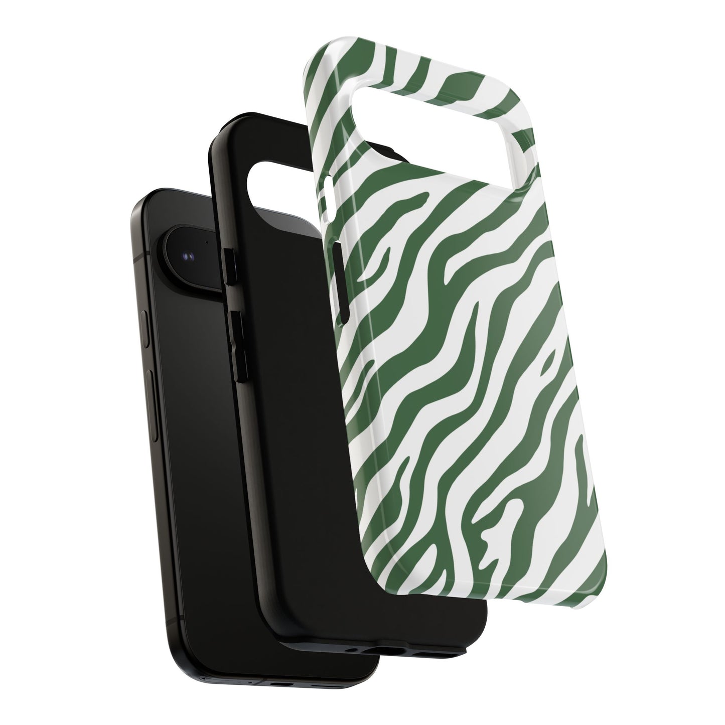 Stylish Sage Zebra Print Phone Case