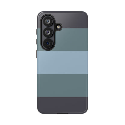Shades of Blue Horizontal Stripe Pattern Phone Case - Blue Phone Case - Samsung Galaxy S26 / Glossy