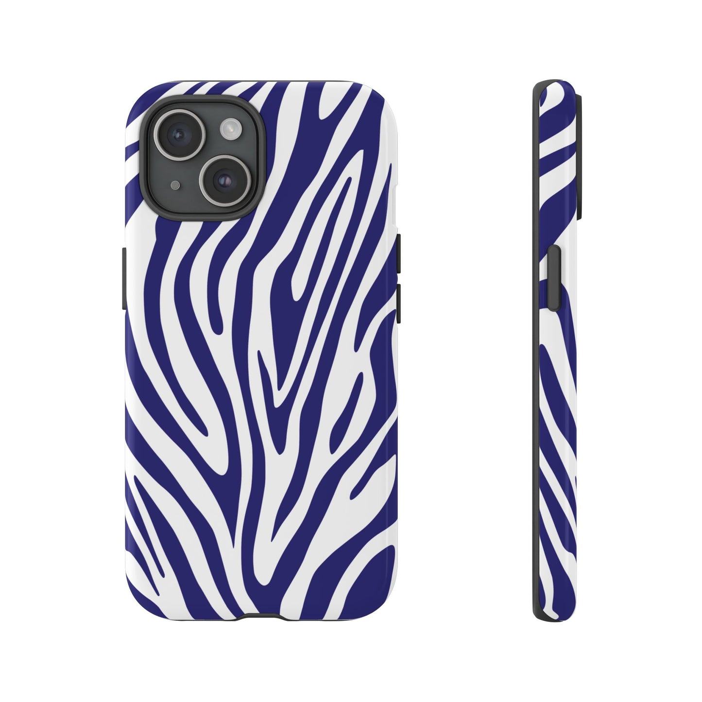 Graphic Blue Tiger Print Phone Case