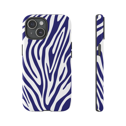Graphic Blue Tiger Print Phone Case