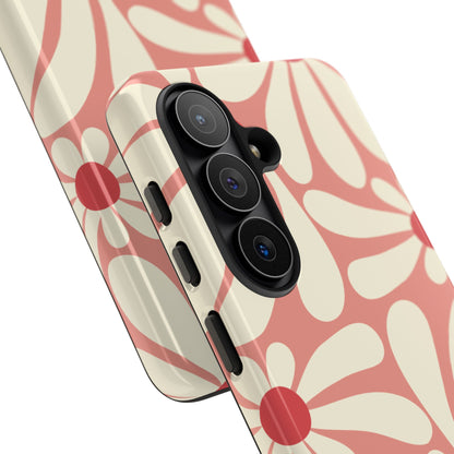 Cute Retro Pink Daisy Pattern Phone Case - Pink Phone Case