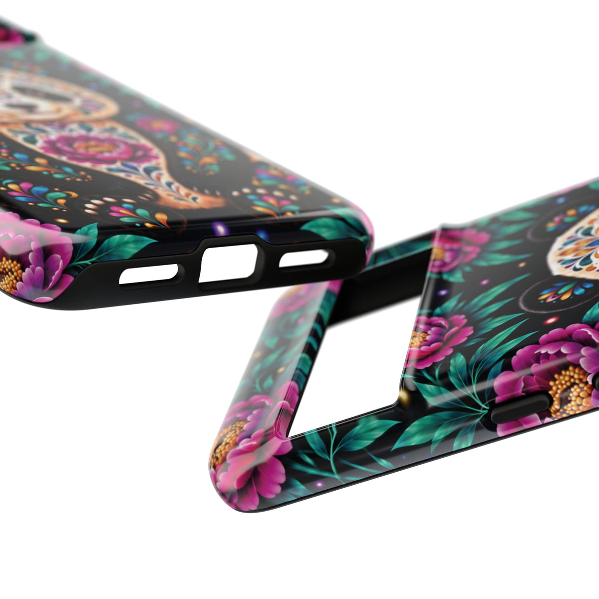 Cute Purple and Teal Calavera Panda Phone Case - Multicolor Phone Case
