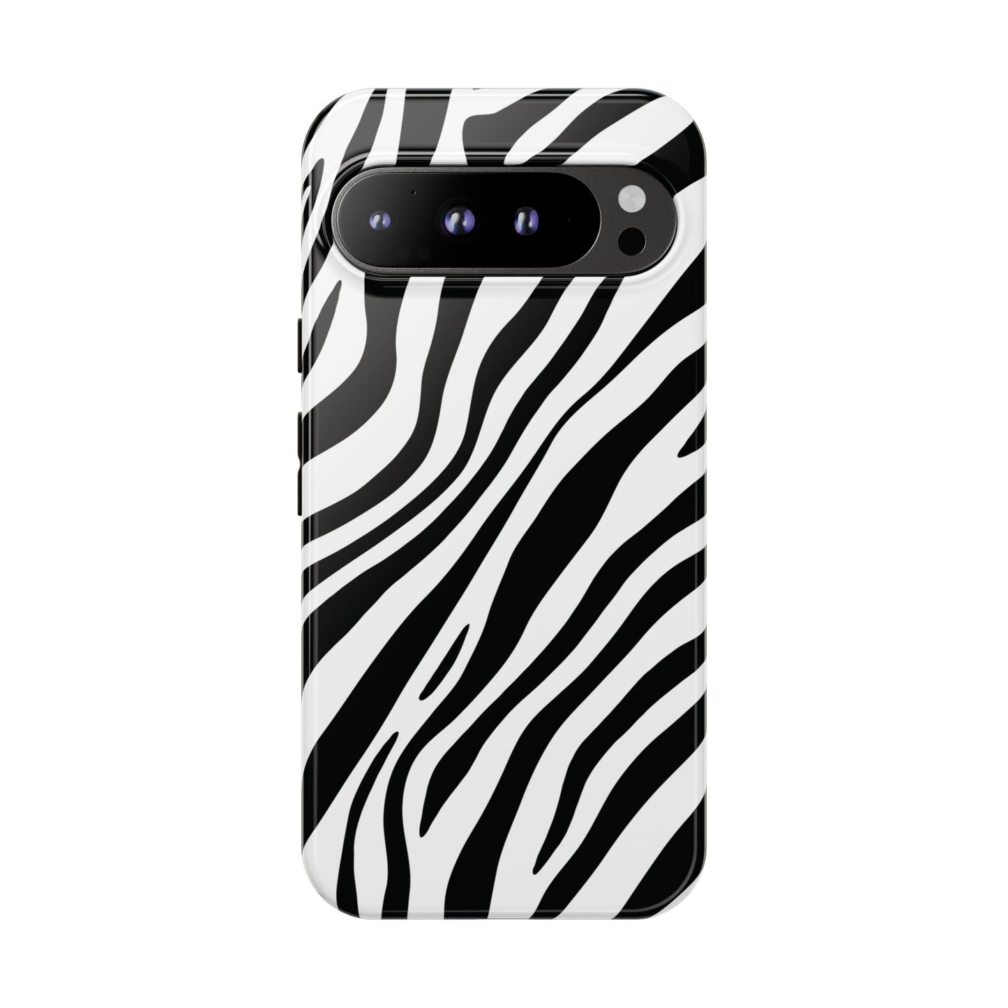 Modern Monochrome Zebra Print Phone Case