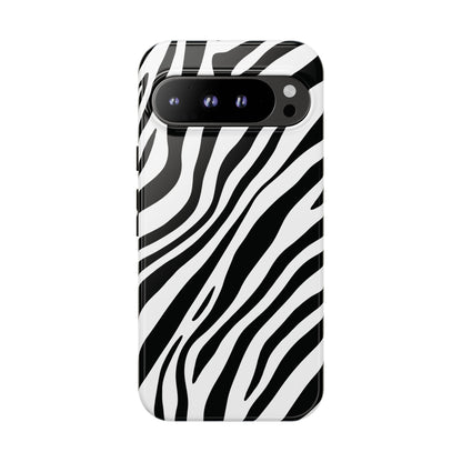 Modern Monochrome Zebra Print Phone Case