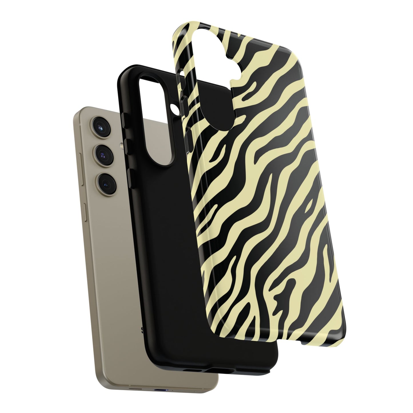Stylish Neutral Zebra Print Phone Case