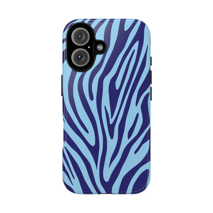 Boutique Sky Blue Tiger Print Phone Case