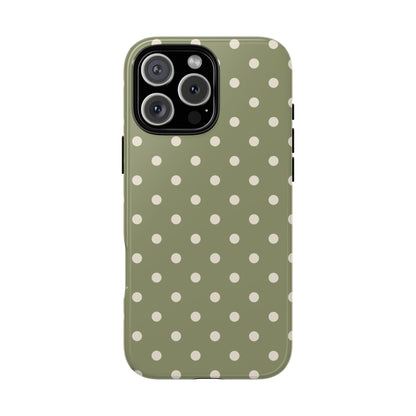 Green & White Dot Pattern Phone Case
