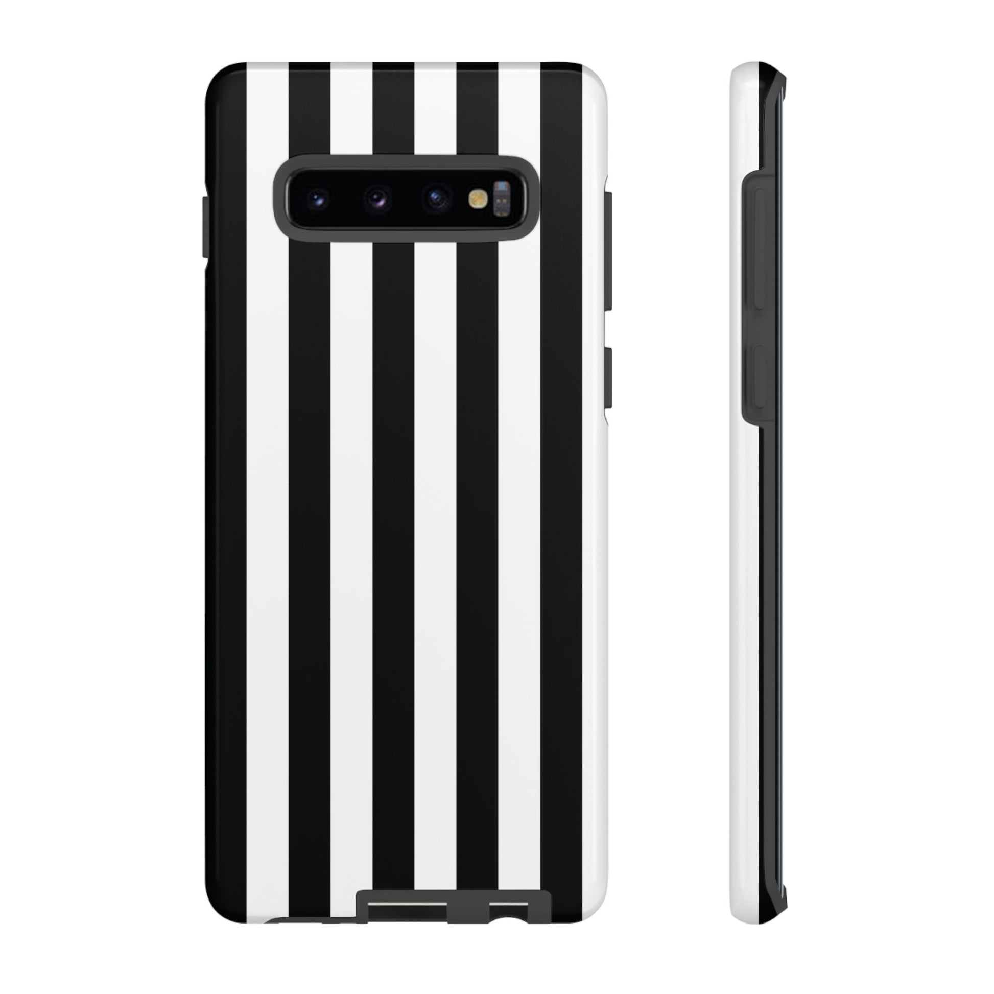 Simple Black & White Stripe Pattern Phone Case - White Phone Case