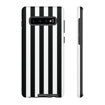 Samsung Galaxy S10 Plus / Glossy Phone Case - Simple Black & White Stripe Pattern Phone Case