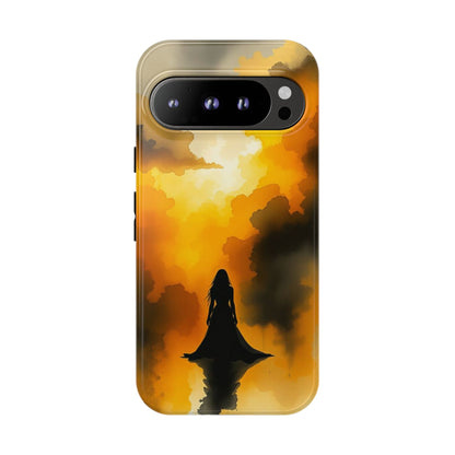 Google Pixel 9 Pro / Glossy Phone Case - Watercolour Gothic Woman in Black Phone Case