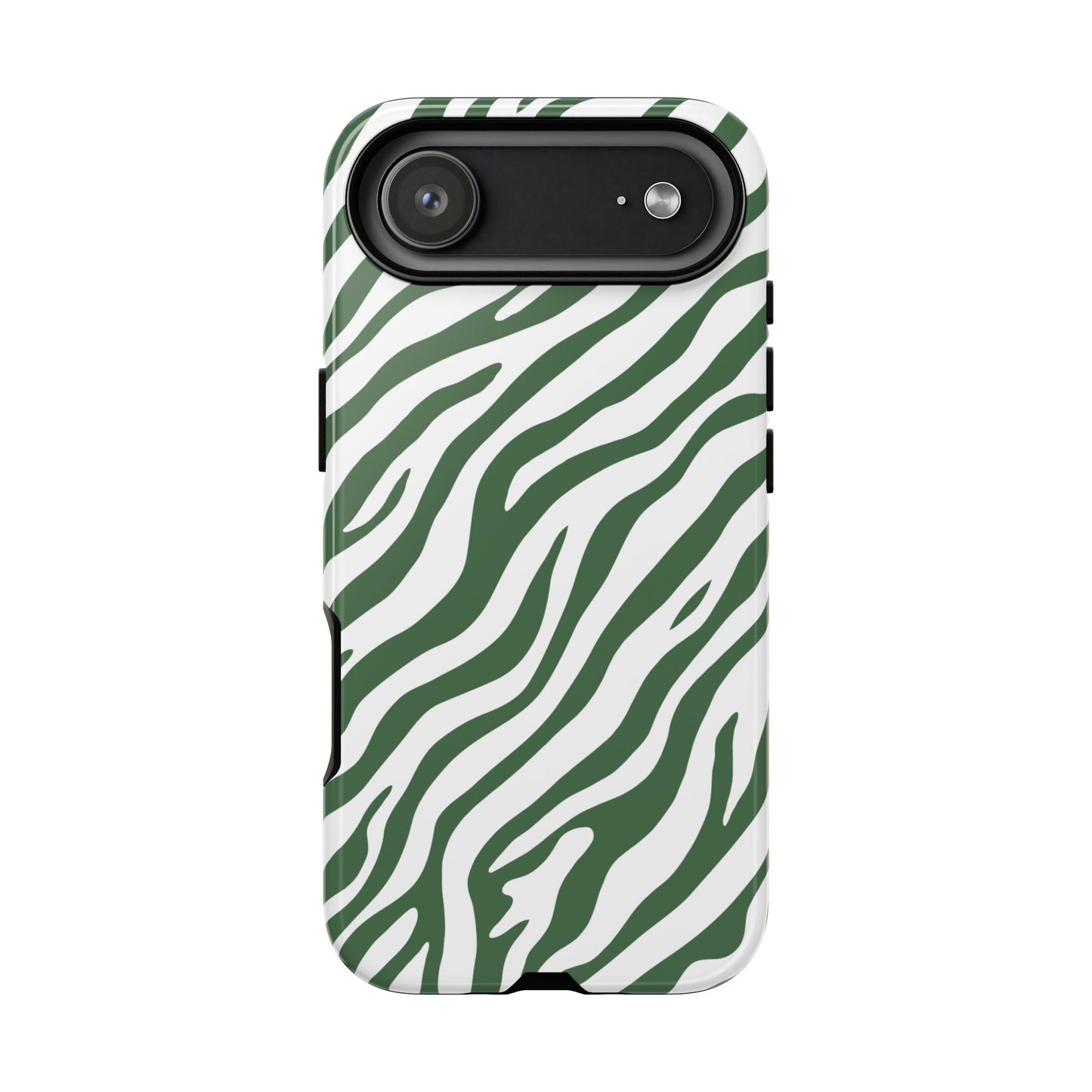 Stylish Sage Zebra Print Phone Case