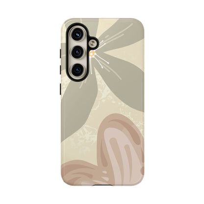 Hibiscus Heart Pattern Phone Case - Beige Phone Case - Samsung Galaxy S24 / Glossy