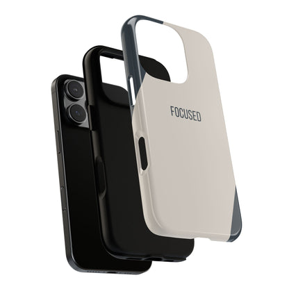 Phone Case - Sassy Statement Case ’Focused’ in Beige & Blue